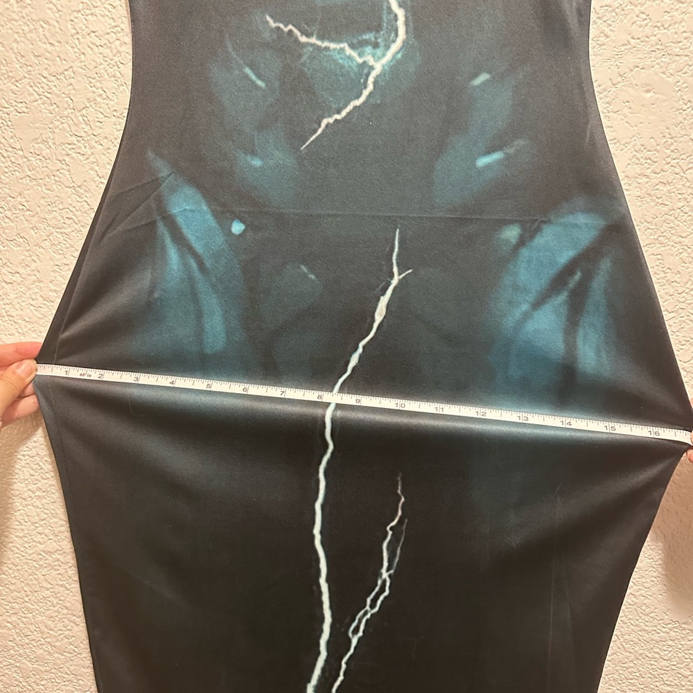Vintage style Black Lightning-Print Slip Dress new with  tags - Picture 12 of 14